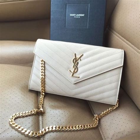 ysl pale blush handbag|YSL white clutch.